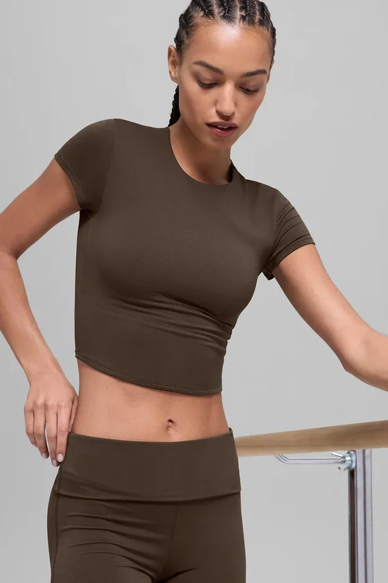 Koszulka z krótkim rękawem Alo Softsculpt Precision – Espresso