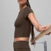 Koszulka z krótkim rękawem Alo Softsculpt Precision – Espresso