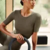 Koszulka z krótkim rękawem Alo Softsculpt Precision – Olive Tree