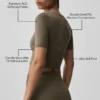 Koszulka z krótkim rękawem Alo Softsculpt Precision – Olive Tree