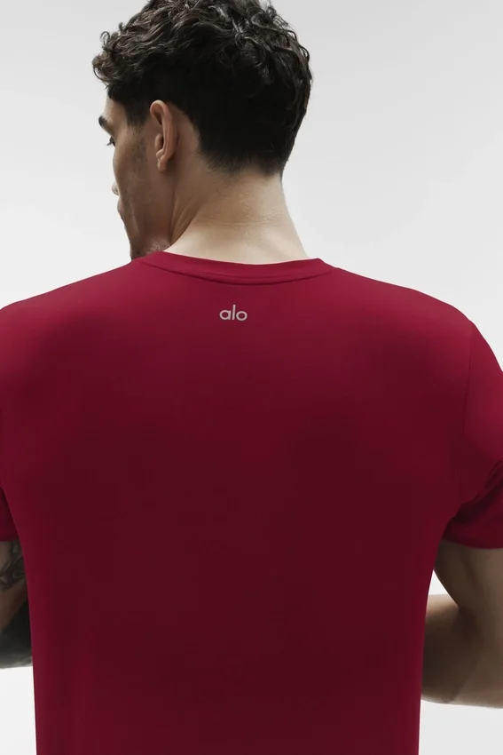 Koszulka z okrągłym dekoltem i krótkim rękawem Conquer Reform – Garnet