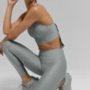 Koszulka z wbudowanym biustonoszem Airlift Super Sleek – Lunar Grey