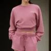 Krótka bluza z okrągłym dekoltem Accolade – kolor „Pink Wild Rose”