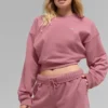 Krótka bluza z okrągłym dekoltem Accolade – kolor „Pink Wild Rose”