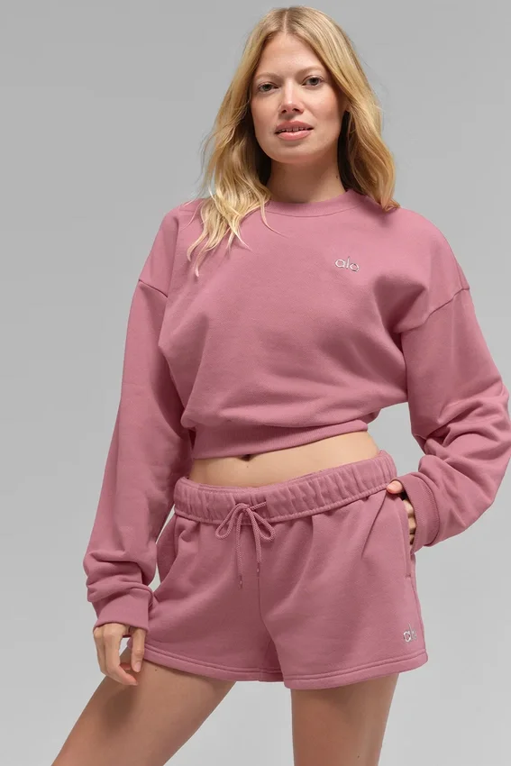 Krótka bluza z okrągłym dekoltem Accolade – kolor „Pink Wild Rose”