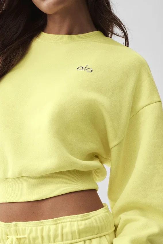 Krótka bluza z okrągłym dekoltem Accolade – kolor „Sunshine”