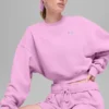 Krótka bluza z okrągłym dekoltem Accolade – różowy „Candy Heart”