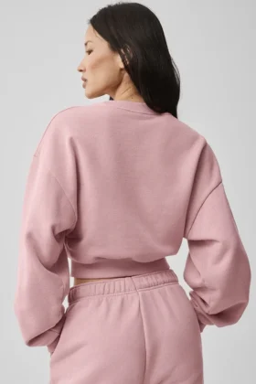 Krótka bluza z okrągłym dekoltem Accolade – Vintage Pink