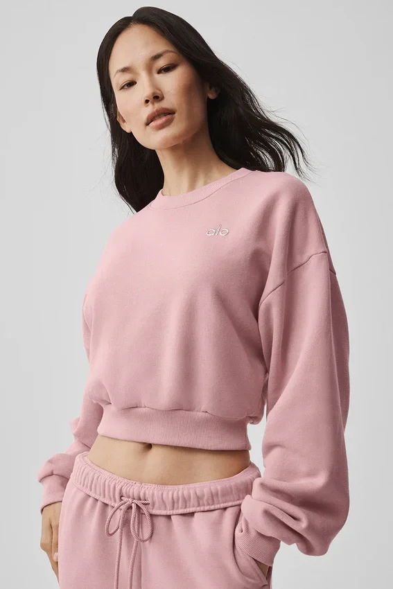 Krótka bluza z okrągłym dekoltem Accolade – Vintage Pink