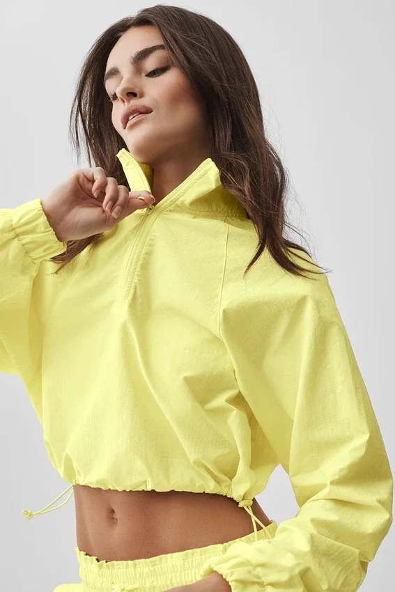 Krótka bluza z zamkiem 1/4 dla absolwentów – Sunshine