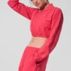 Krótka bluza z zamkiem na całej długości „Breezy” – kolor Candy Red