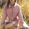 Krótka kurtka z zamkiem na całej długości z serii „Fan Favorite” – Vintage Pink