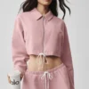 Krótka kurtka z zamkiem na całej długości z serii „Fan Favorite” – Vintage Pink