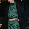 Krótki sweter Afterglow – kolor Winter Ivy