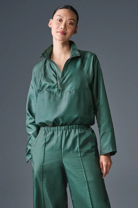 Krótki sweter Afterglow – kolor Winter Ivy