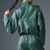 Krótki sweter Afterglow – kolor Winter Ivy