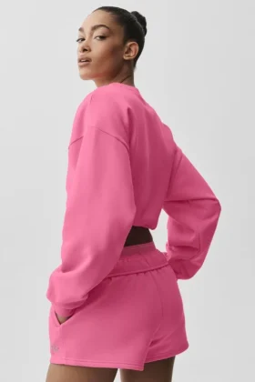 Krótki sweter z okrągłym dekoltem Accolade – kolor „Paradise Pink”