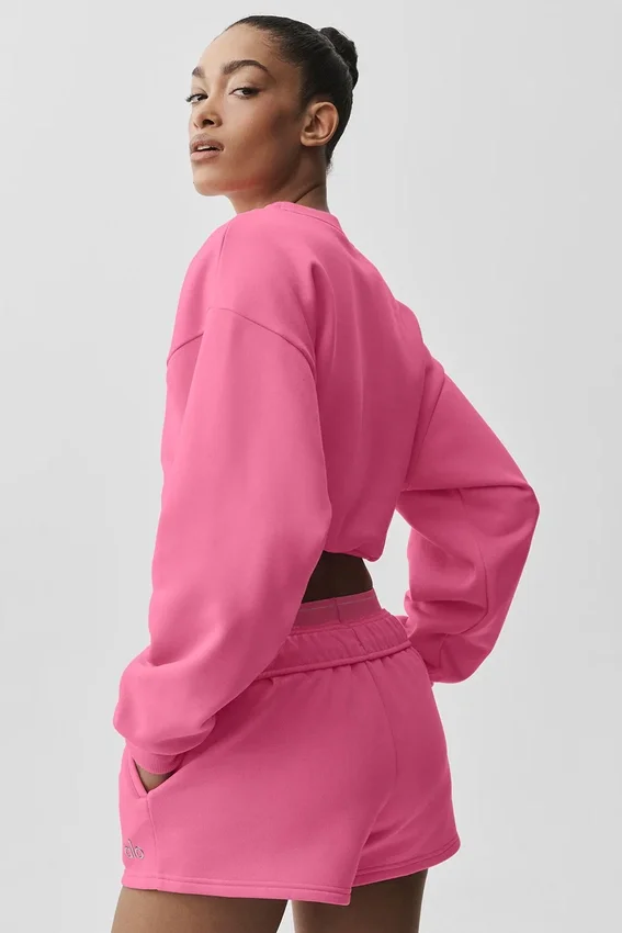 Krótki sweter z okrągłym dekoltem Accolade – kolor „Paradise Pink”