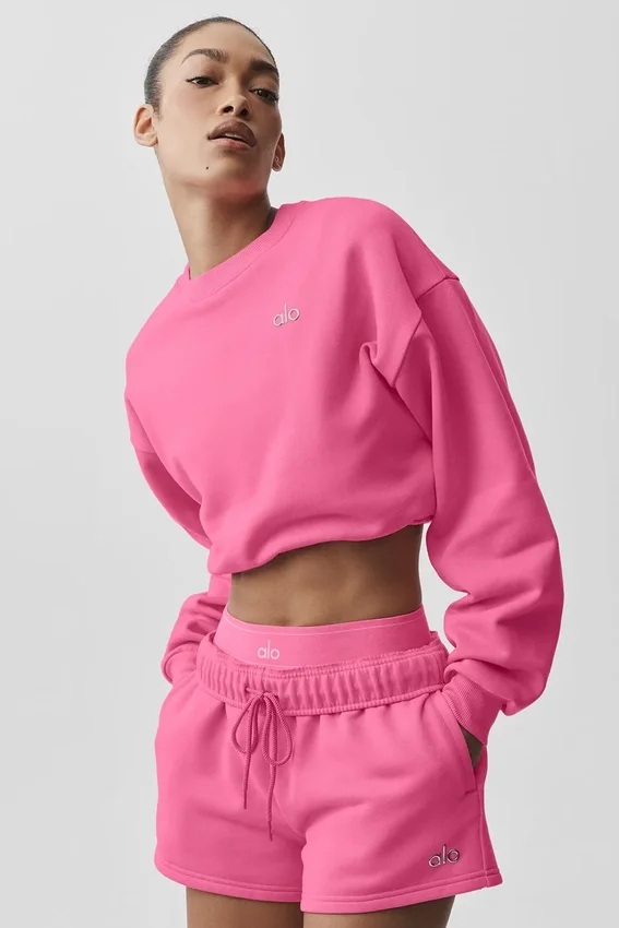 Krótki sweter z okrągłym dekoltem Accolade – kolor „Paradise Pink”