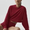 Krótki sweter z okrągłym dekoltem Sway – kolor Summer Romance Red
