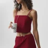 Krótki top na ramiączkach Connection – Summer Romance Red