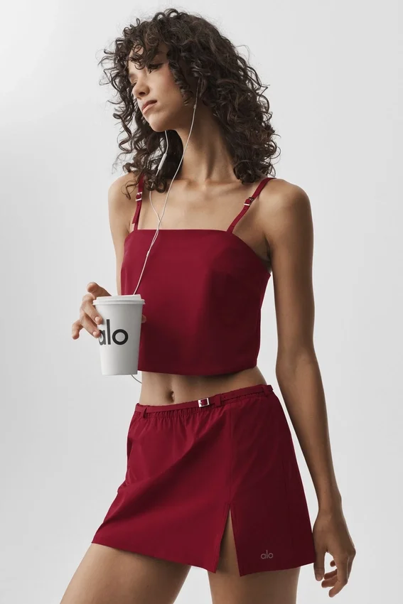 Krótki top na ramiączkach Connection – Summer Romance Red