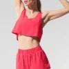Krótki top na ramiączkach Sport Star – Candy Red