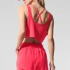 Krótki top na ramiączkach Sport Star – Candy Red