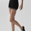 Krótkie szorty Tennis Club Sweater Knit Hot — czarne/kość słoniowa