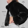 Kurtka „Allure” ze sztucznego futra – czarna