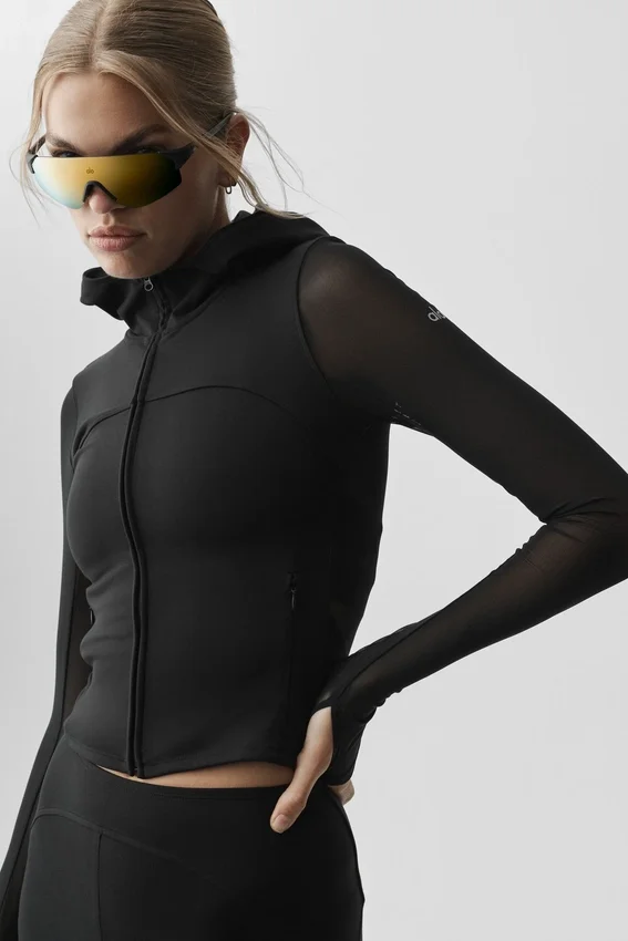 Kurtka Alo Softsculpt Superset z zamkiem na całej długości – czarna