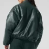 Kurtka bomberka Premier ze sztucznej skóry – Charcoal Green