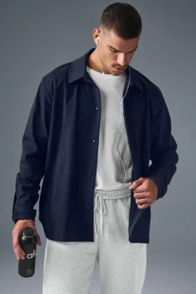 Kurtka Edition Sueded – granatowa