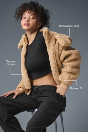 Kurtka Foxy Sherpa – kolor camel