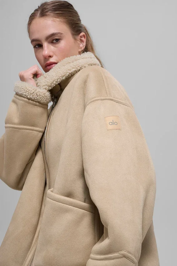 Kurtka „Grand Jacket” z imitacji owczej skóry – kolor Woodland Tan