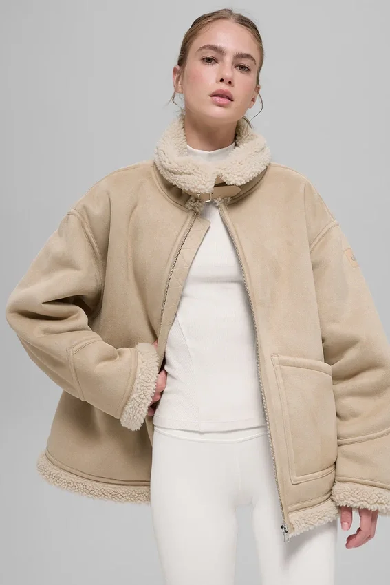Kurtka „Grand Jacket” z imitacji owczej skóry – kolor Woodland Tan