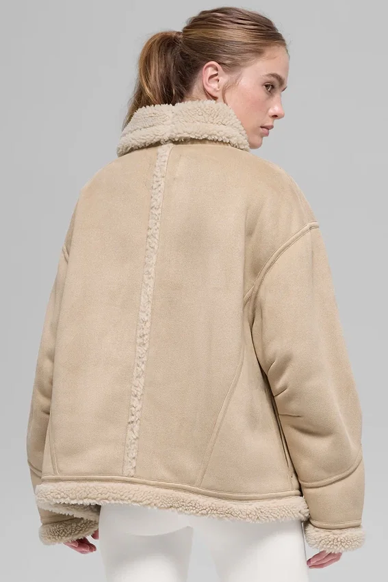Kurtka „Grand Jacket” z imitacji owczej skóry – kolor Woodland Tan