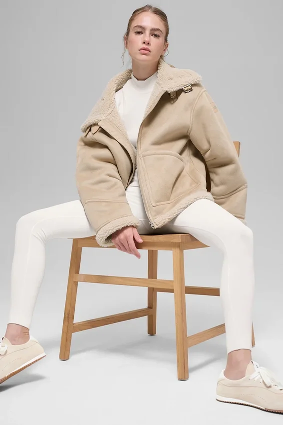 Kurtka „Grand Jacket” z imitacji owczej skóry – kolor Woodland Tan