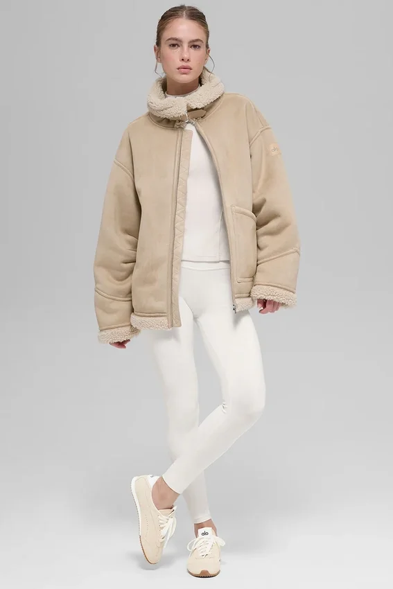 Kurtka „Grand Jacket” z imitacji owczej skóry – kolor Woodland Tan