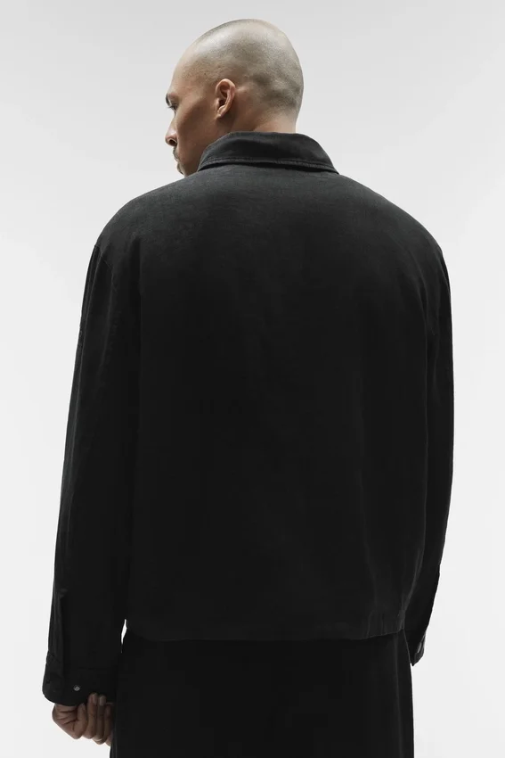 Kurtka Linen Days z pełnym zamkiem – Black