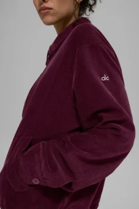 Kurtka „Micro Corduroy on Duty” – bordowa