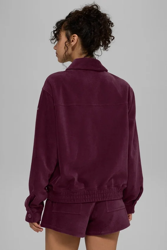 Kurtka „Micro Corduroy on Duty” – bordowa