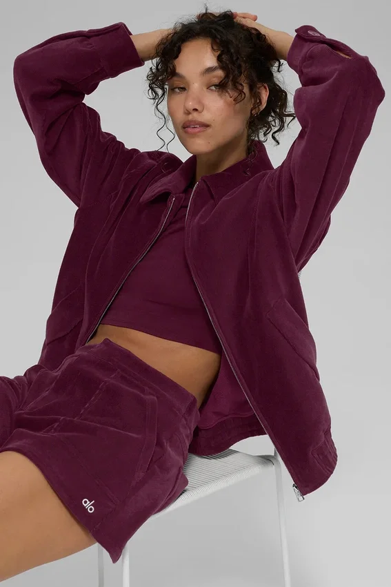 Kurtka „Micro Corduroy on Duty” – bordowa
