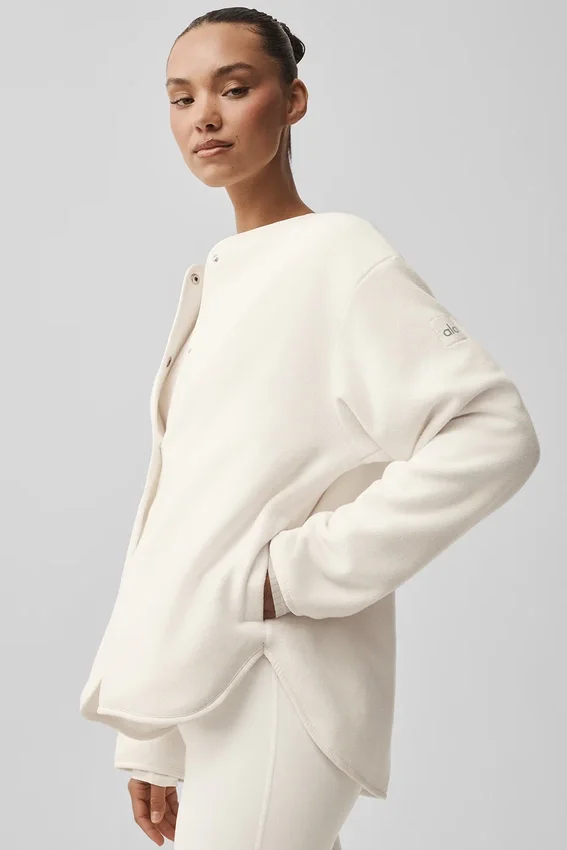 Kurtka Polar Fleece Take Note – kolor kości słoniowej