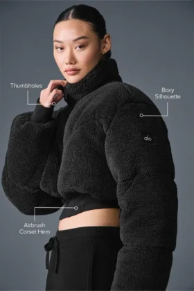 Kurtka puchowa Sherpa Main Act Corset – czarna