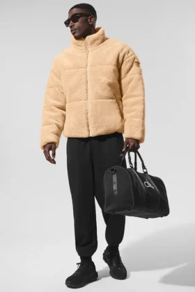 Kurtka puchowa Sherpa Stage – kolor camel