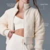 Kurtka puchowa typu „Darling Sweater” – kolor kości słoniowej