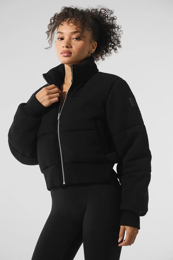 Kurtka puchowa typu „sweater” Darling – czarna