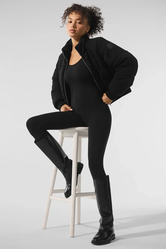 Kurtka puchowa typu „sweater” Darling – czarna