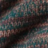 Kurtka puchowa typu „sweater puffer” – brązowa w wielokolorowe wzory